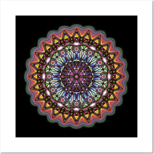 Mandala psychedelic T-Shirt 6 Posters and Art